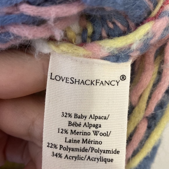 LoveShackFancy Shirelle Pullover Pink Icing Heart Printed Sweater - Picture 8 of 9